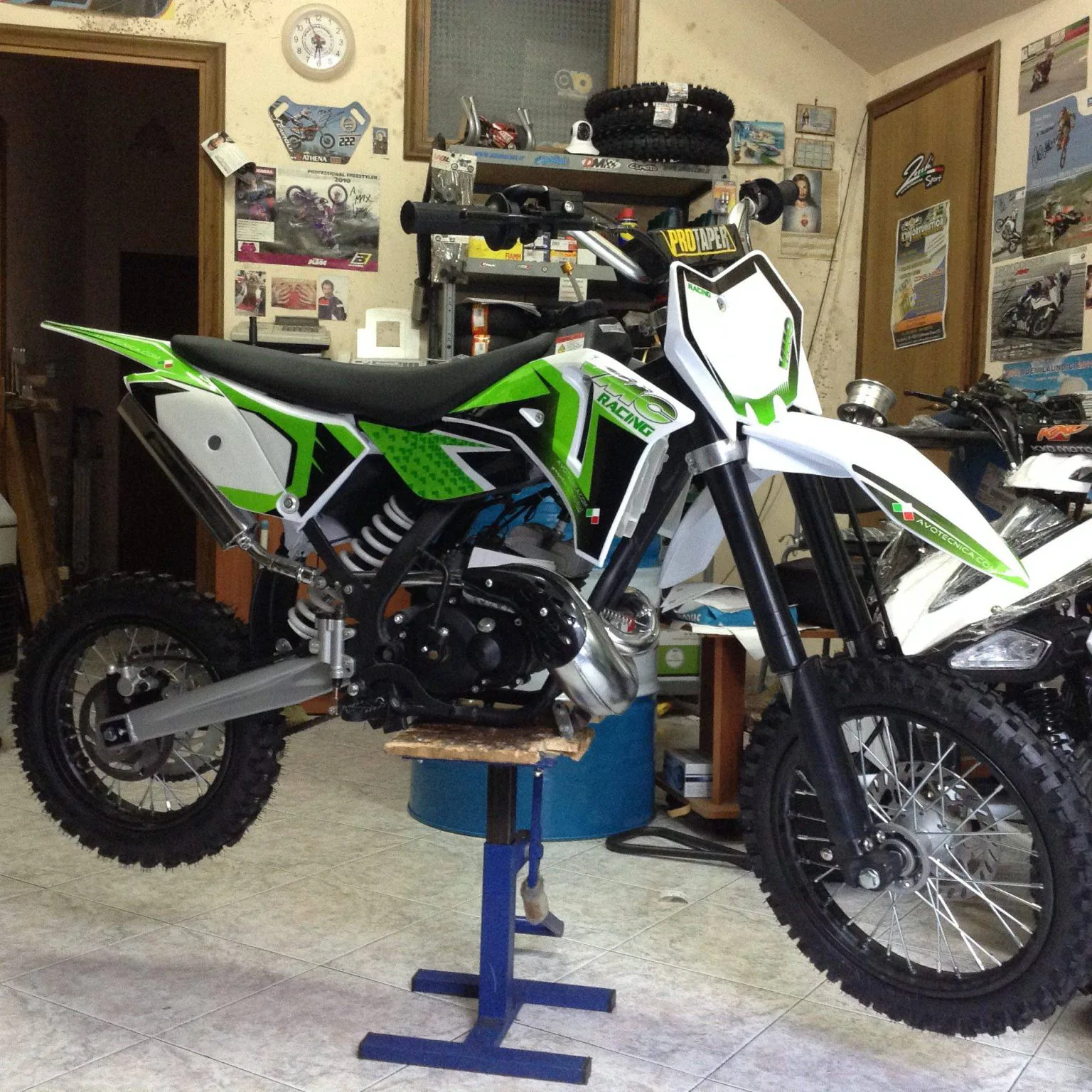 Mini cross 50cc 2T ruota 14″ 12″ XXL avviamento a pedale, carburatore 18, foto 8