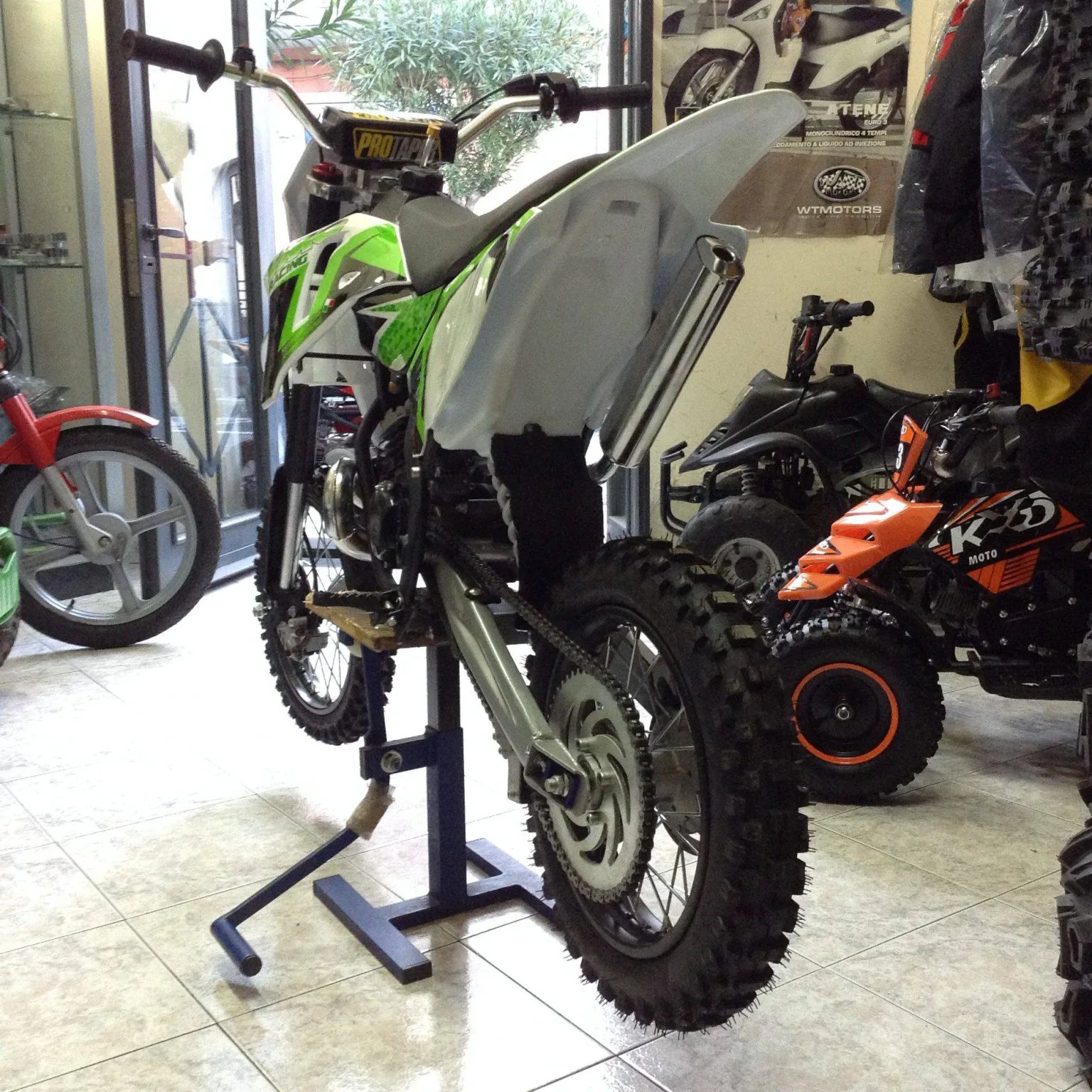 Mini cross 50cc 2T ruota 14″ 12″ XXL avviamento a pedale, carburatore 18, foto 9