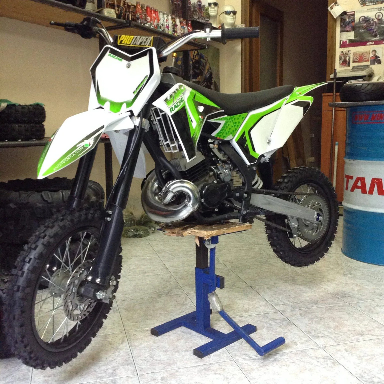 Mini cross 50cc 2T ruota 14″ 12″ XXL avviamento a pedale, carburatore 18, foto 6
