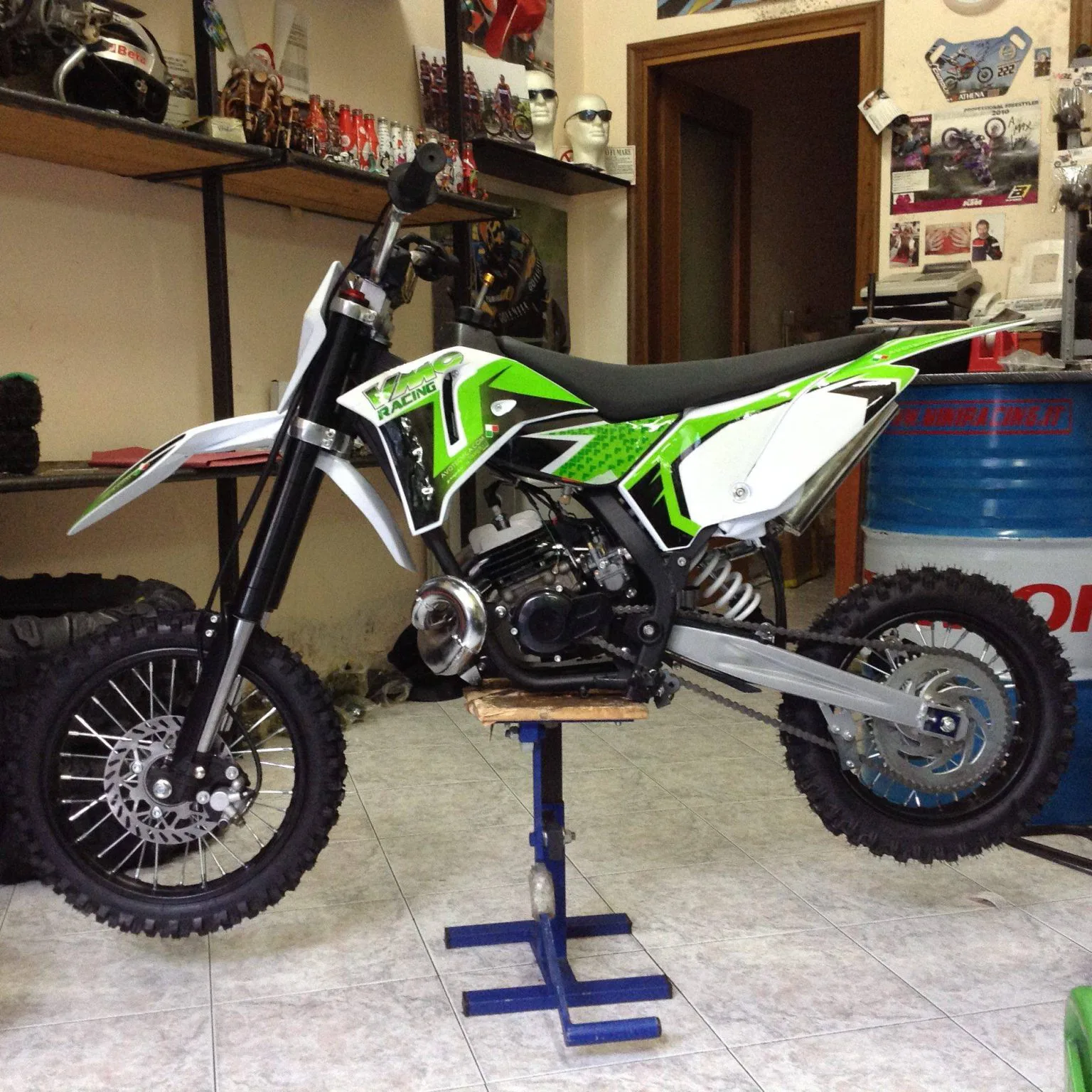 Mini cross 50cc 2T ruota 14″ 12″ XXL avviamento a pedale, carburatore 18, foto 7