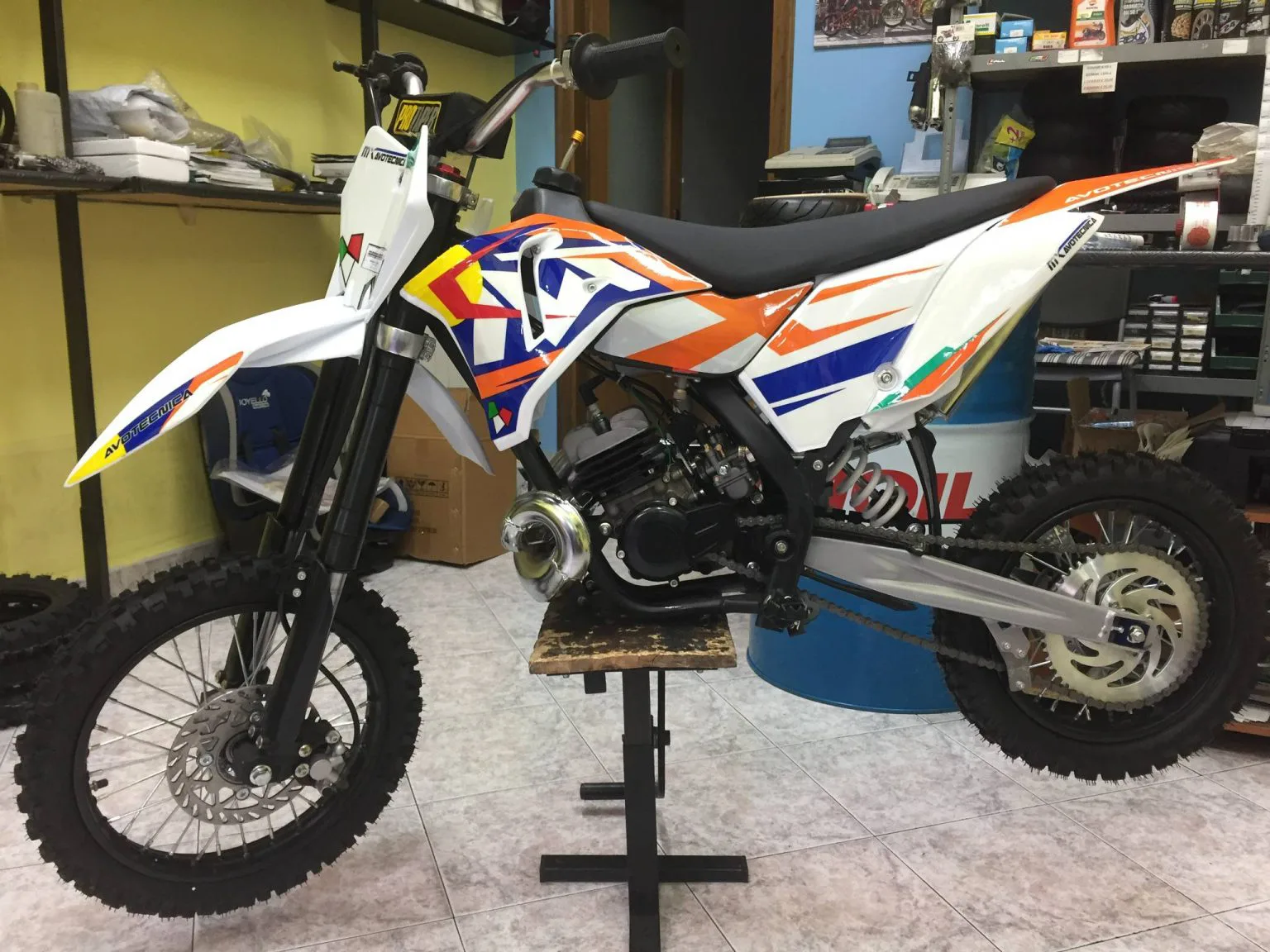 Mini cross 50cc 2T ruota 14″ 12″ XXL avviamento a pedale, carburatore 18