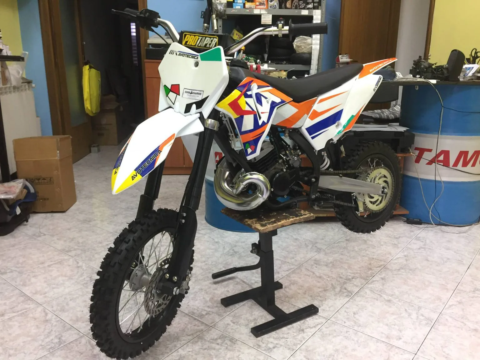 Mini cross 50cc 2T ruota 14″ 12″ XXL avviamento a pedale, carburatore 18, foto 4