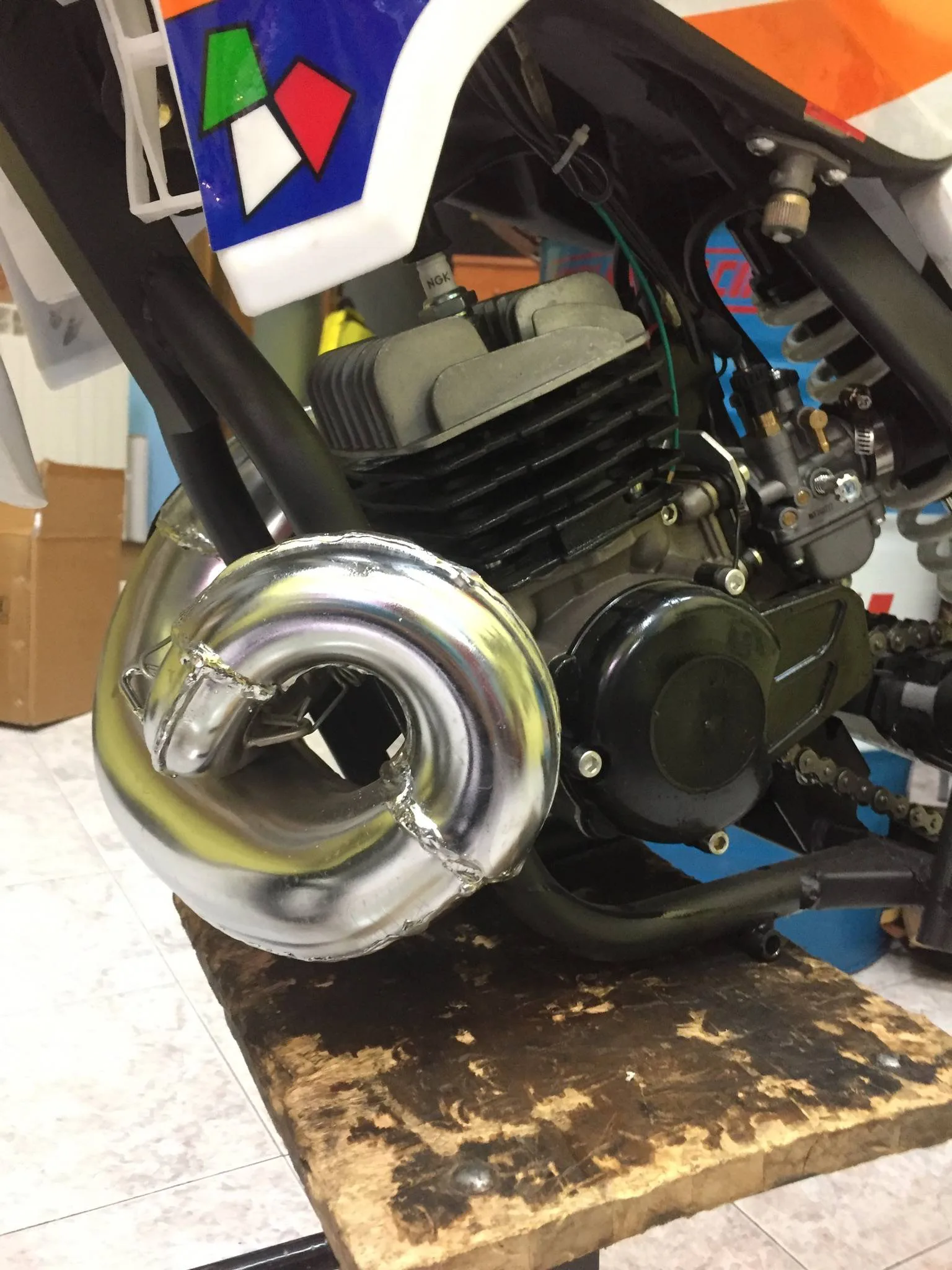 Mini cross 50cc 2T ruota 14″ 12″ XXL avviamento a pedale, carburatore 18, foto 5