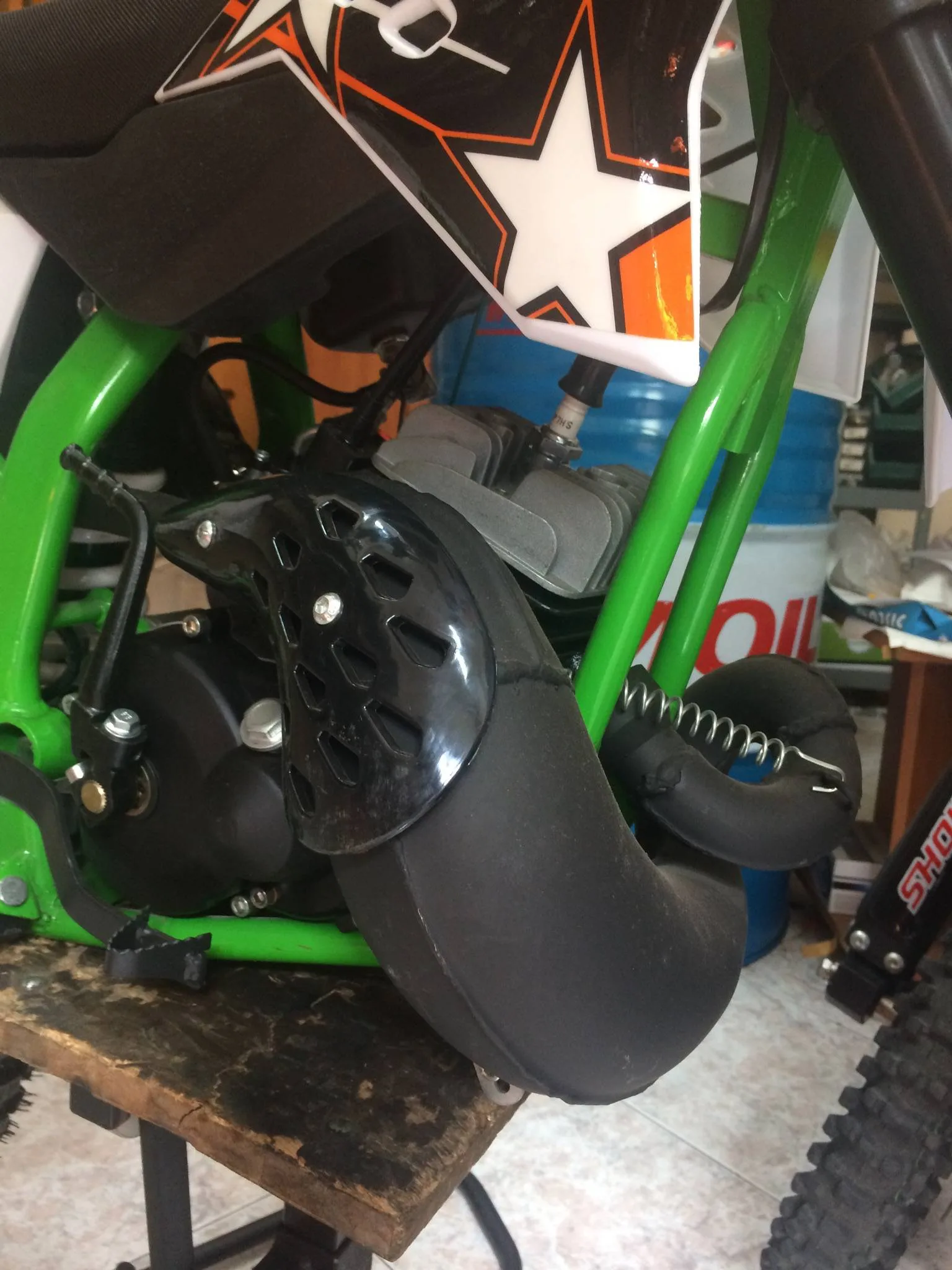Mini cross 50cc 2T ruota 14″ 12″avviamento a pedale, carburatore 18, foto 5