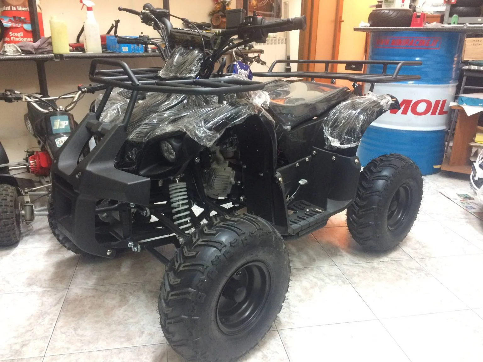 Quad Hummer 125cc 4T ruota 7″ avviamento elettrico, luci, telecomando, retromarcia, foto 14