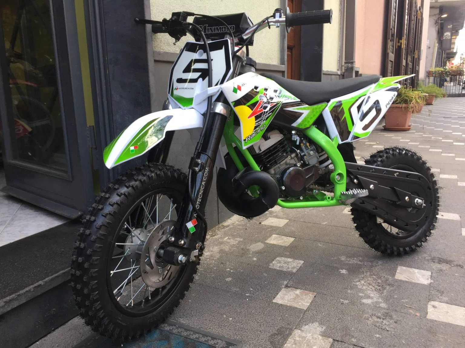 Mini cross 50cc 2T ruota 10″ 12″avviamento a pedale, carburatore 18, foto 5