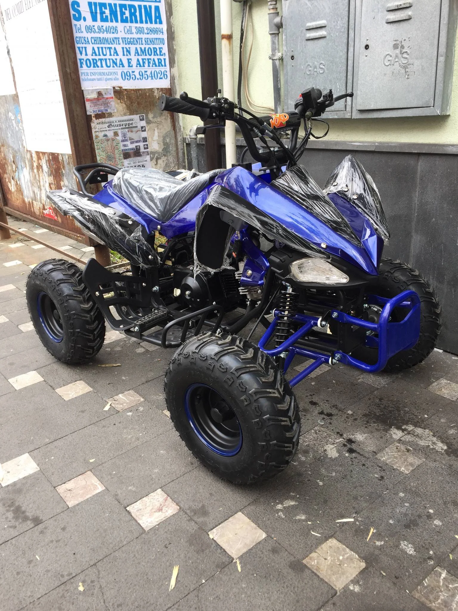 Quad Yama Look metallizzato 125cc 4T ruota 7″ avviamento elettrico, luci, telecomando, retromarcia, foto 5