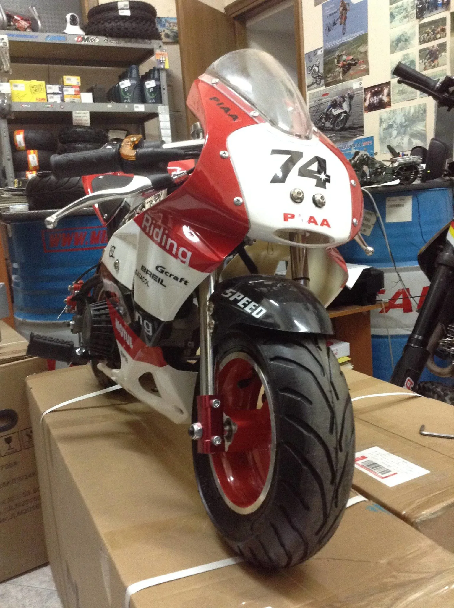 Mini moto GP3 50cc scarico sotto sella, foto 3
