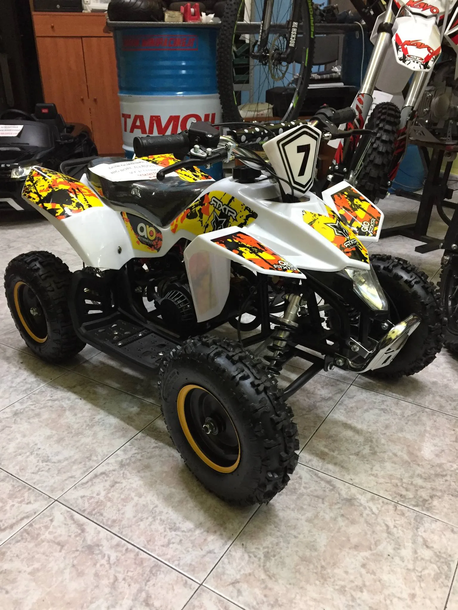Mini quad Fox XTR 50cc 2T ruota 6″ avviamento elettrico, motore Big bore 7 CV, luci, carburatore 15/15
