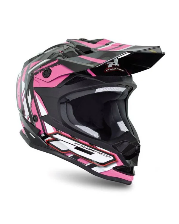 Casco progrip 3191 cross enduro fuxia