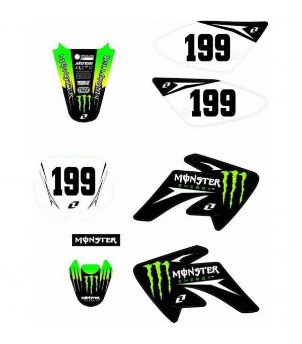 Adesivi grafiche Monster energy plastiche CRF 70