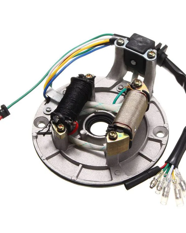 Statore magnete 2 bobine per pit bike o quad 6 fili