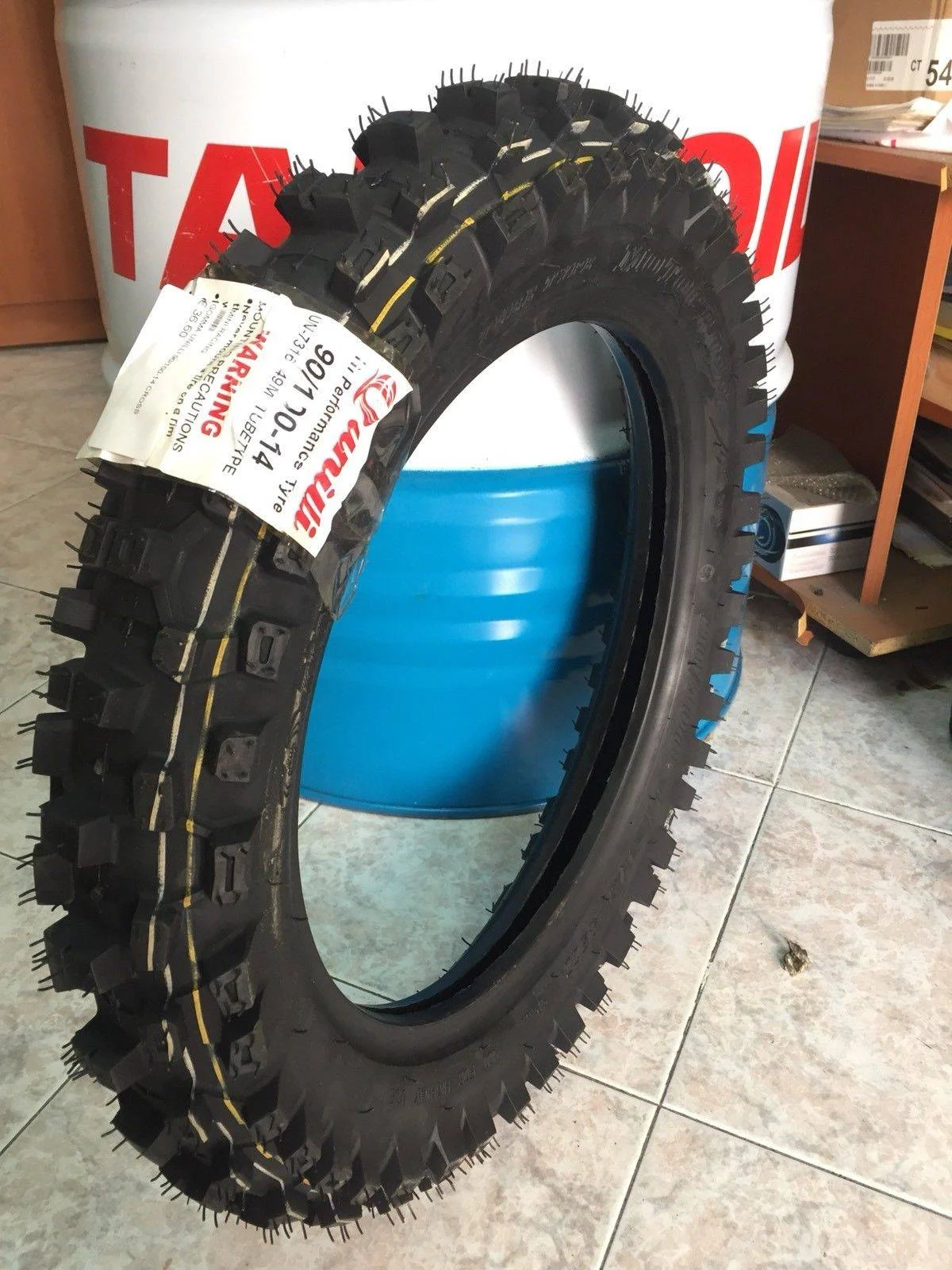 Pneumatico gomma cross UNILLI 7316R misura 90/100-14″, foto 2
