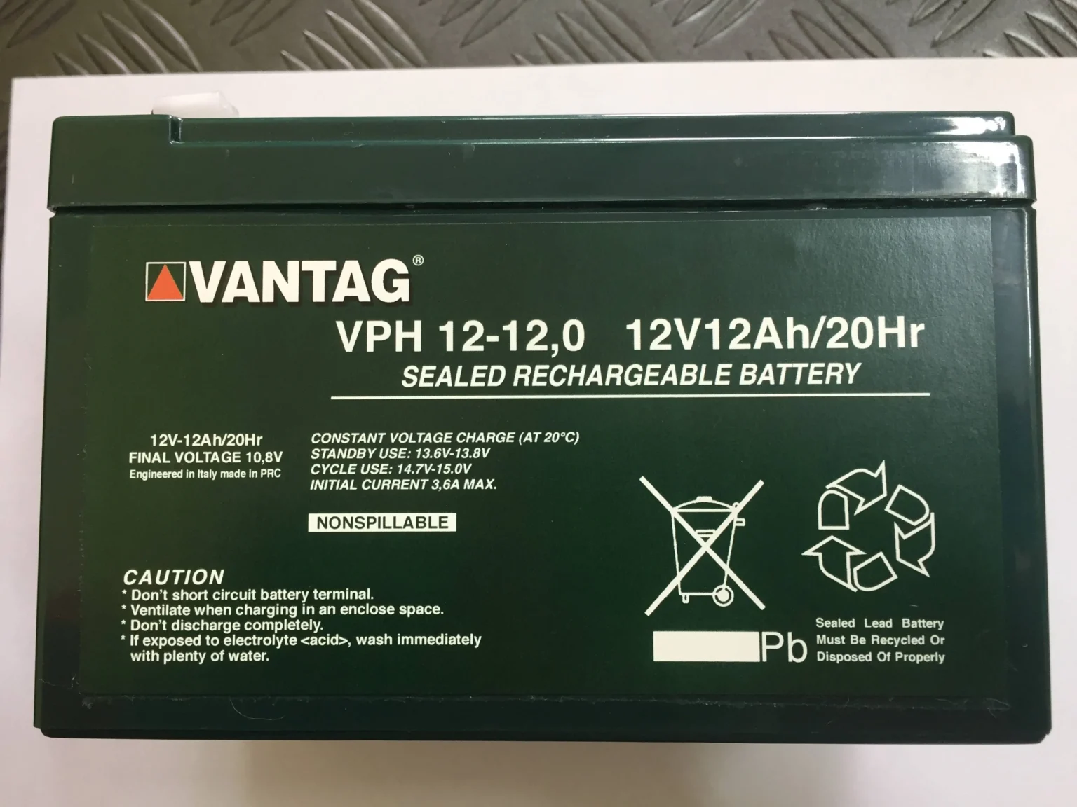 Pacco di 3 batterie 12Ah x 36V vantag, foto 2