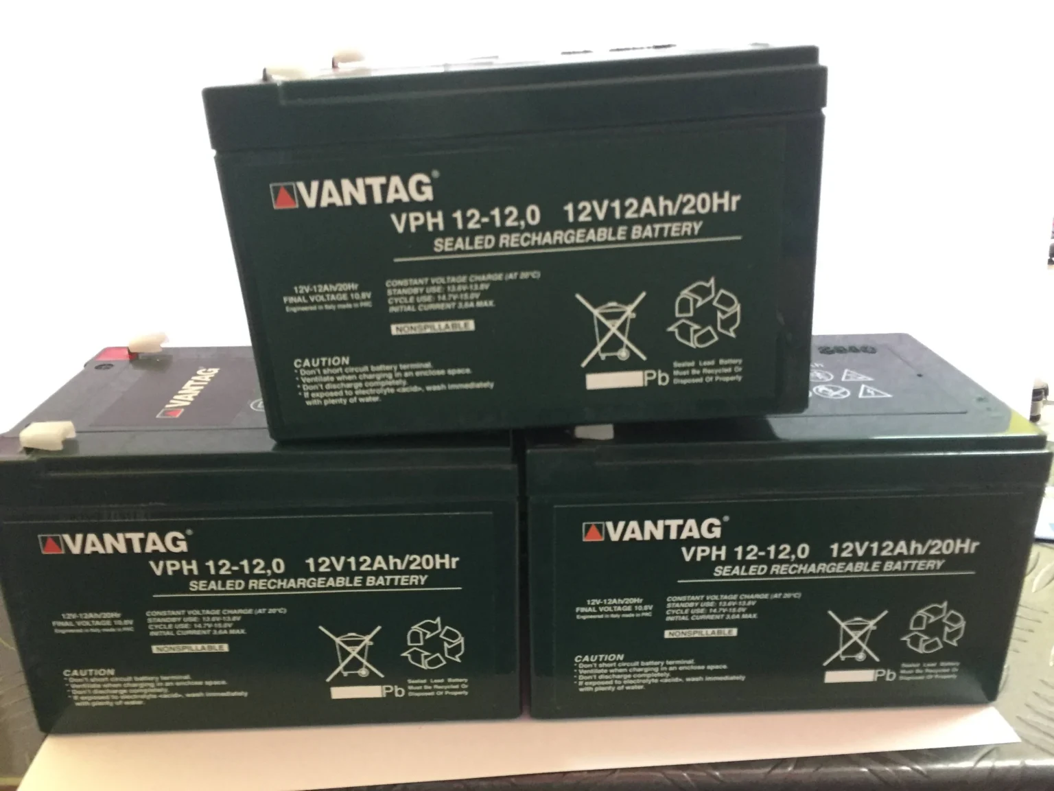 Pacco di 3 batterie 12Ah x 36V vantag
