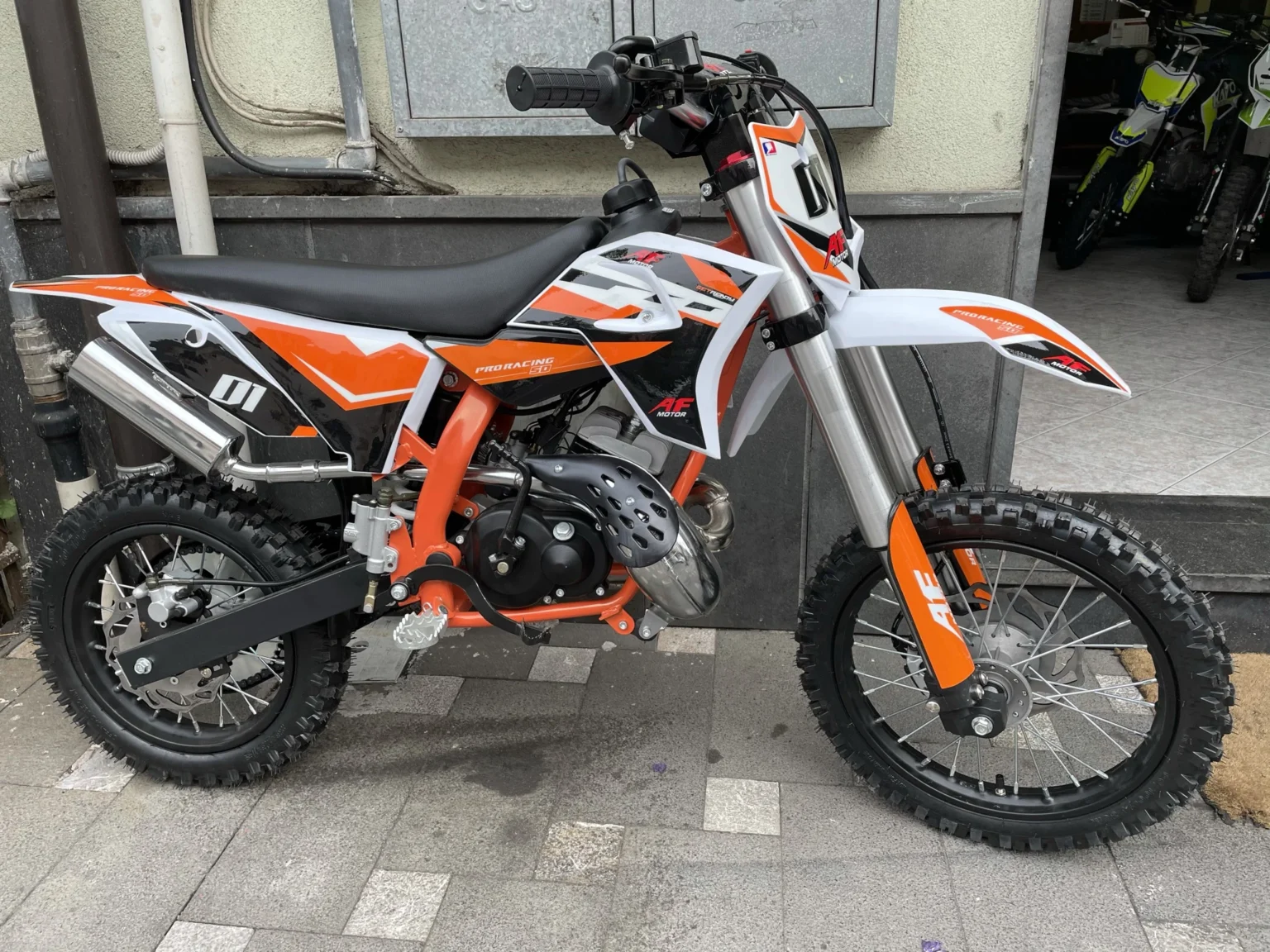 Mini cross 50cc 2T ruota 14″ 12″ avviamento a pedale, carburatore 18, foto 11