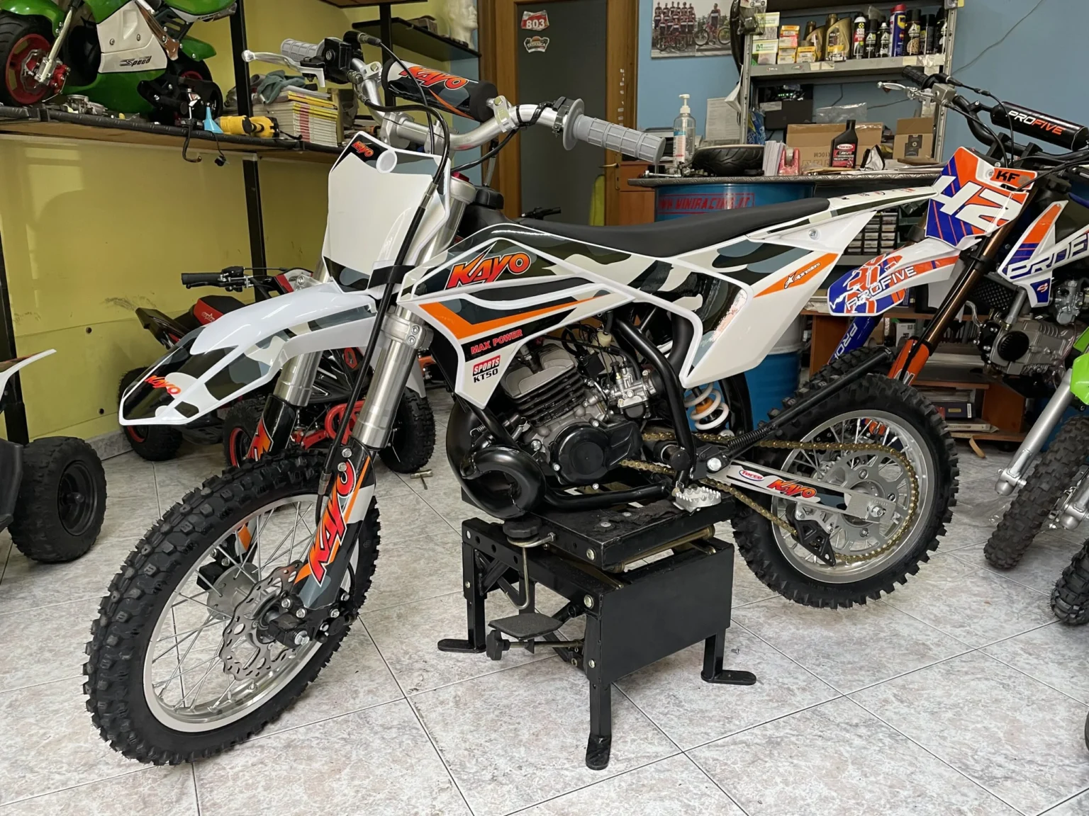 Mini cross Kayo KT50 50cc 2T ruote 14″12″, foto 5