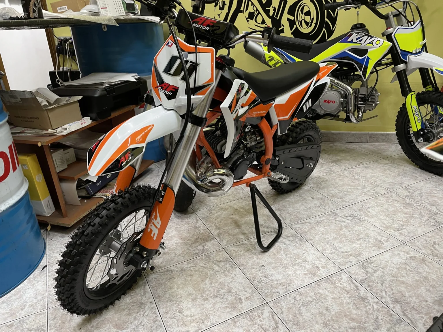 Mini cross 50cc 2T ruota 14″ 12″ avviamento a pedale, carburatore 18, foto 9