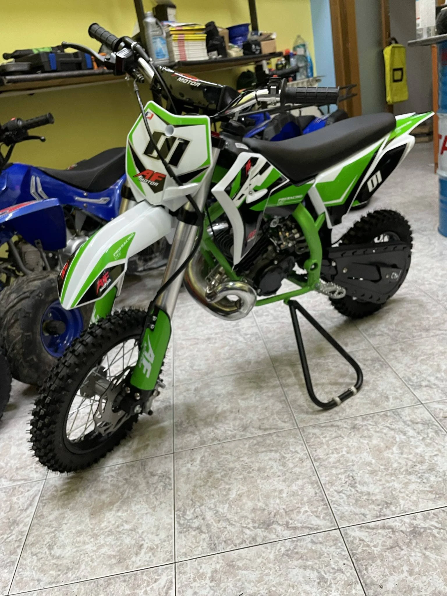 Mini cross 50cc 2T ruota 14″ 12″ avviamento a pedale, carburatore 18, foto 2