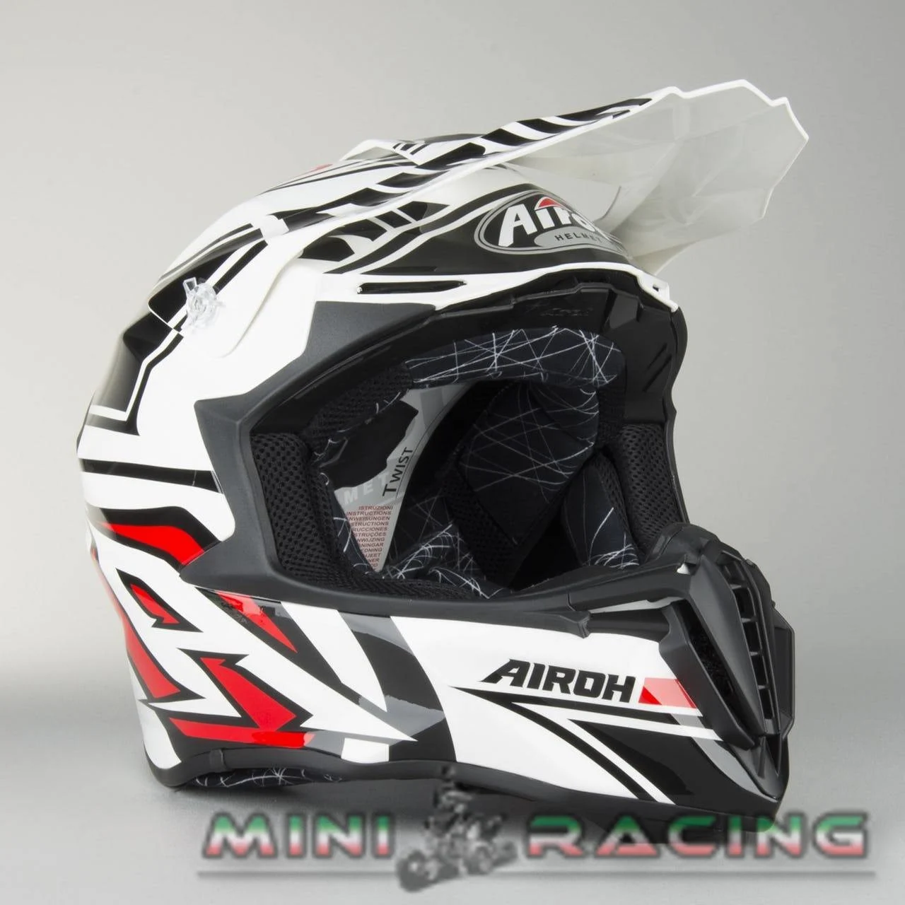 Casco cross enduro Airoh Twist Avenger bianco lucido, foto 2