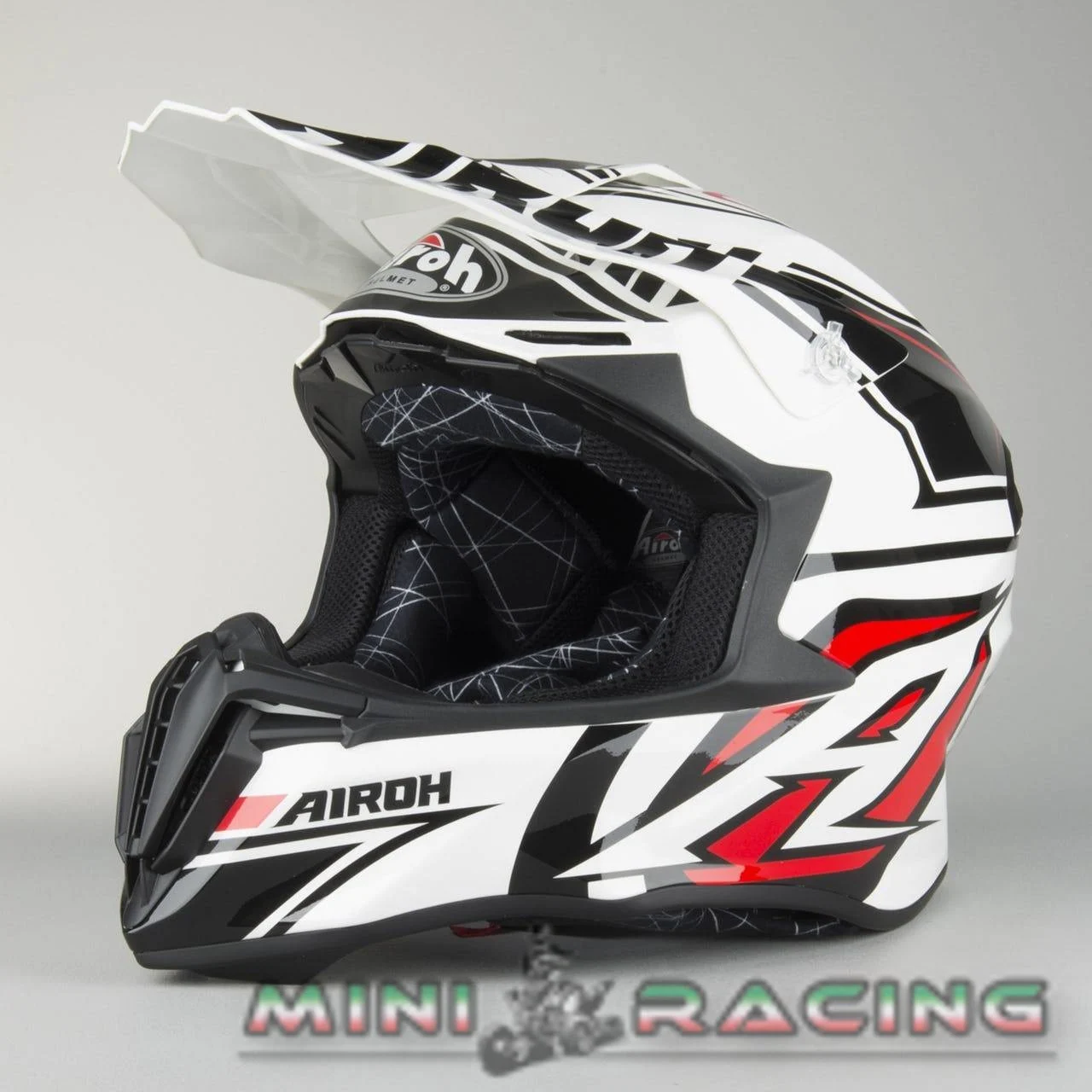 Casco cross enduro Airoh Twist Avenger bianco lucido