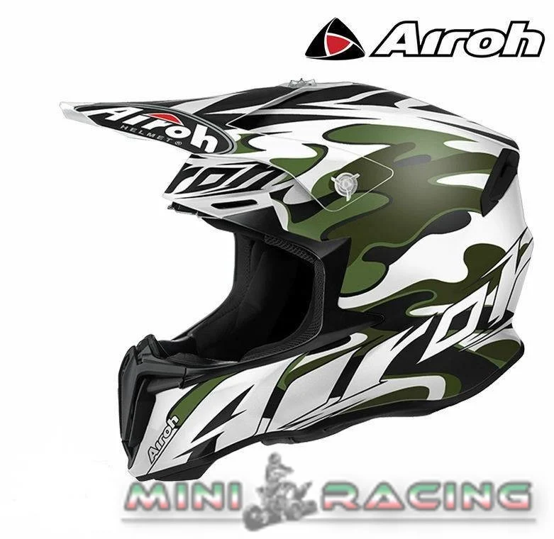 Casco cross enduro Airoh Twist mimetic bianco opaco