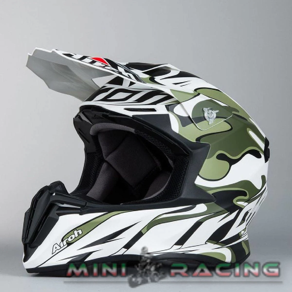 Casco cross enduro Airoh Twist mimetic bianco opaco, foto 3