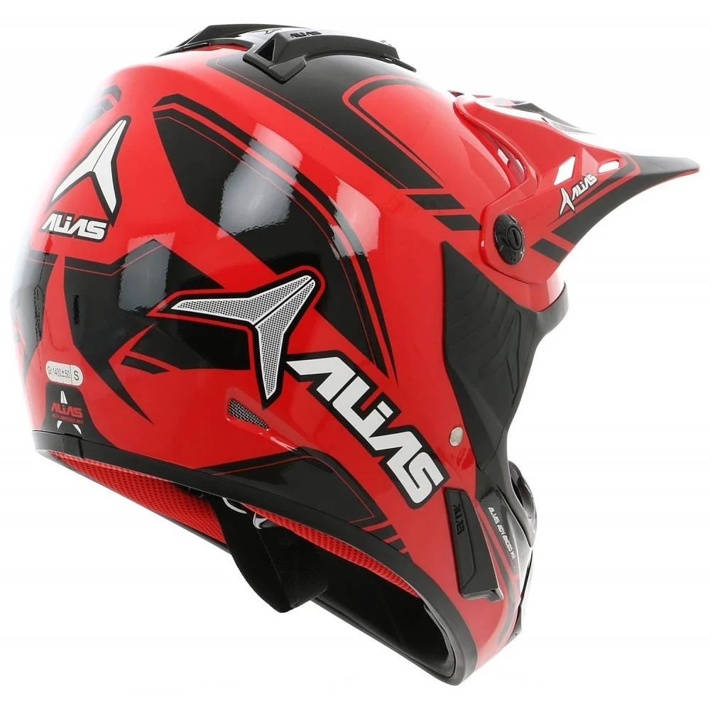 Casco alias f22 colore rosso/nero, foto 2