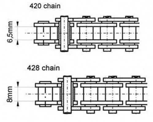Corona passo 420 38-39 40-41-42-43-44-45 denti, foto 2