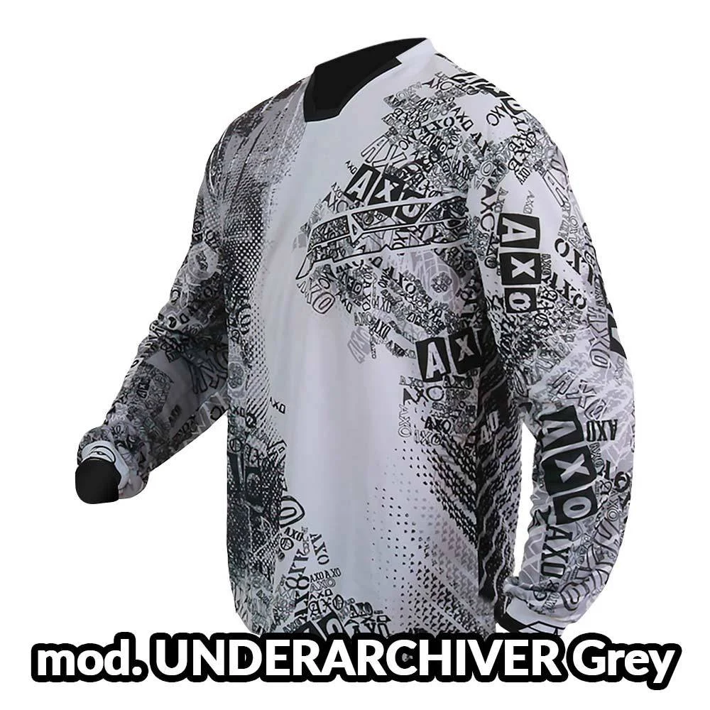 Maglia x cross enduro quad axo under chiver grey, foto 2