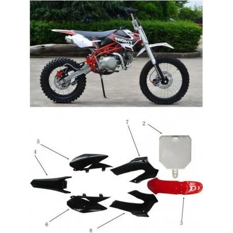 Plastiche carene bianche per pit bike scorpion