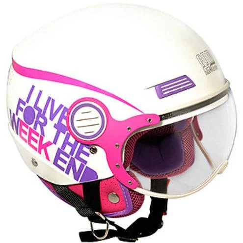 Casco demi jet cgm 107-k fucsia metal