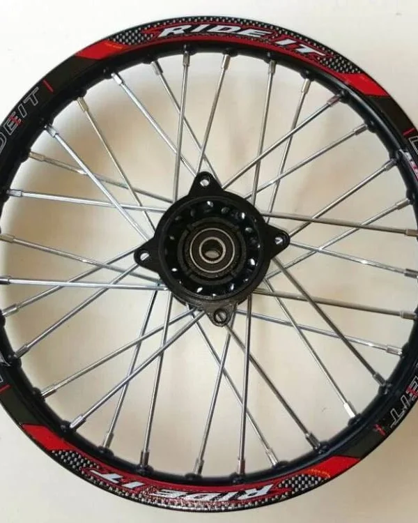 Cerchio posteriore 12″ in alluminio mozzo sdg 15mm raggi 3mm