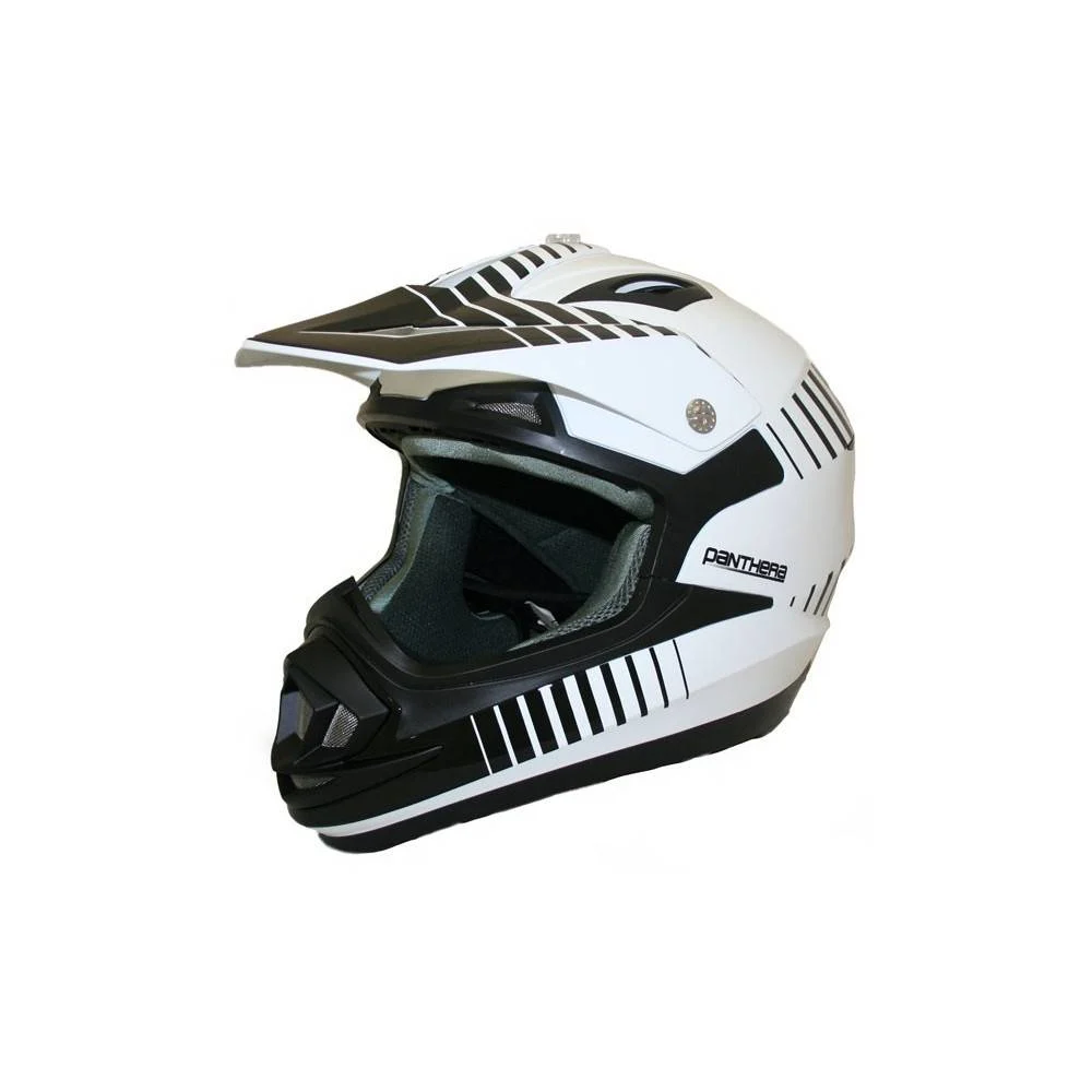 Casco cross panthera x1 bianco