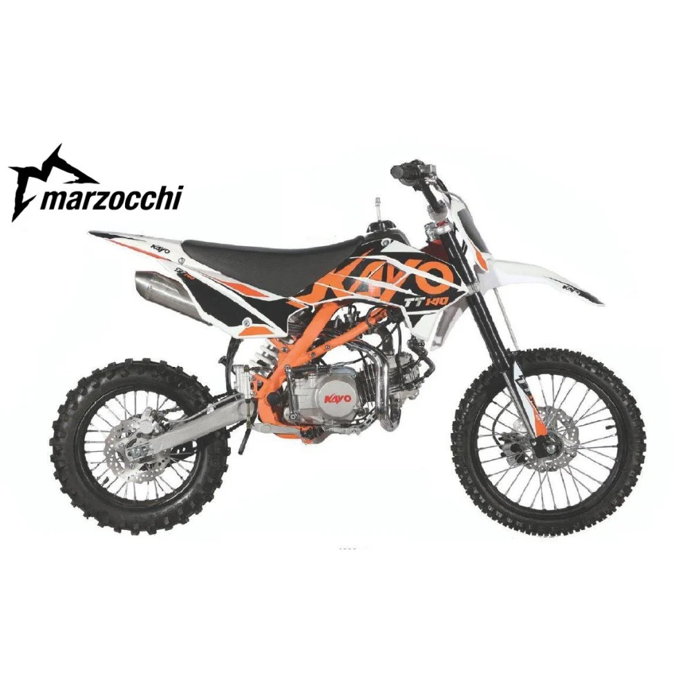 Pit bike Kayo 140cc 4T, 4 marce, ruota 14″ 17″ forcelle Marzocchi